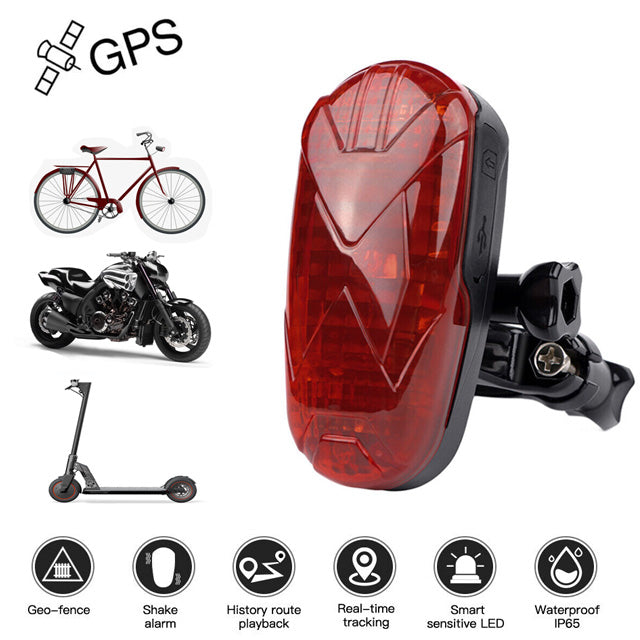 gps tracker fahrrad mini 4G Bike Tracker Real-time Tracking Anti Theft Bicycle LED Taillight Hidden Bike GPS Tracker Waterproof SOS Geofence Alarm GPS Tracker for Bike