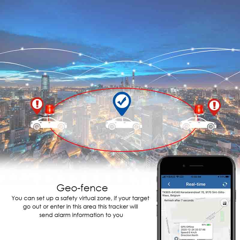 WINNES Magnetische GPS-tracker voor voertuigen 4G LTE | TK905-5000mAh