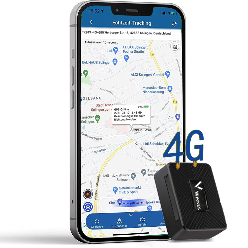 WINNES Spy Hidden Mini GPS Tracker-4G |TK913- 1500mAh