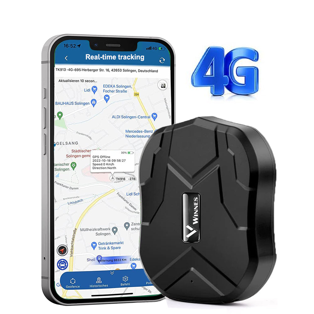 WINNES Magnetic GPS Tracker for Vehicles 4G LTE | TK905-5000mAh