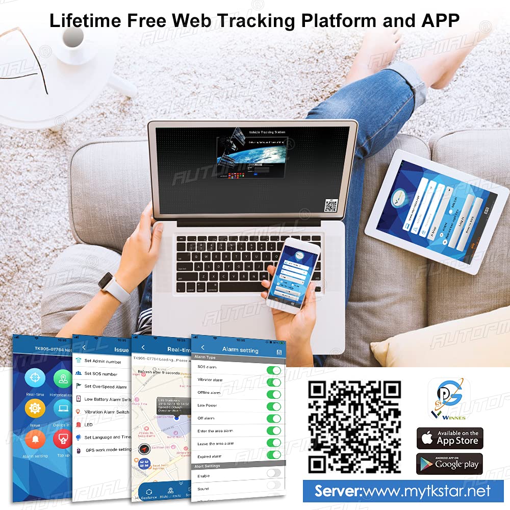 WINNES GPS Tracker 4GTK806 Real-time location with Remotely cut off and return oil with ACC detection function GPS Locator for Car