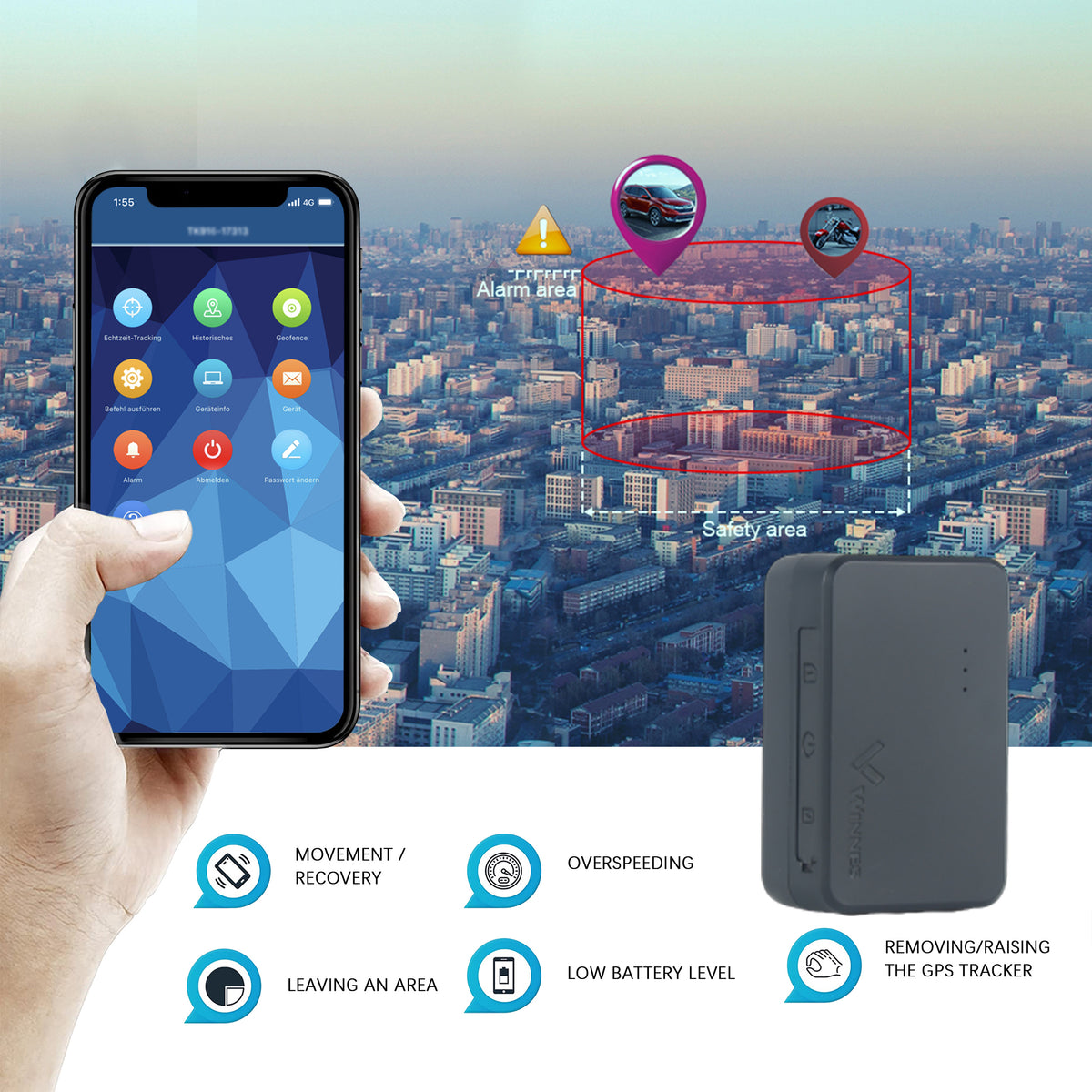 WINNES Mini GPS Tracker-4G| TK903-1500mAh