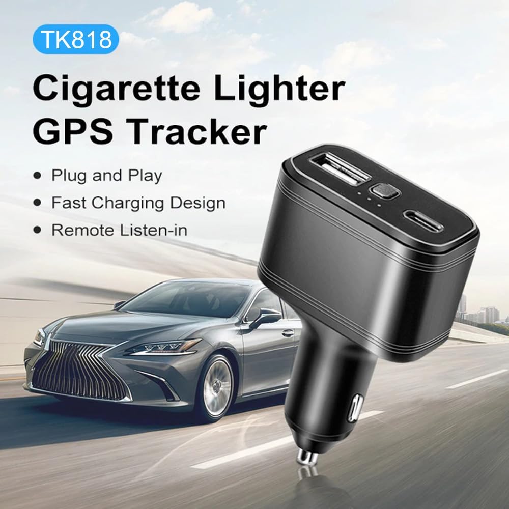 WINNES Car Charger GPS Tracker for Car with USB Port-4G| TK818