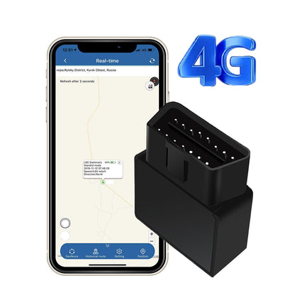 WINNES 4G OBD Car Tracker for Vehicles, Hidden GPS Locator Anti-Theft Online Worldwide Multiple Alarm Modes Real-time Tracking with Free App