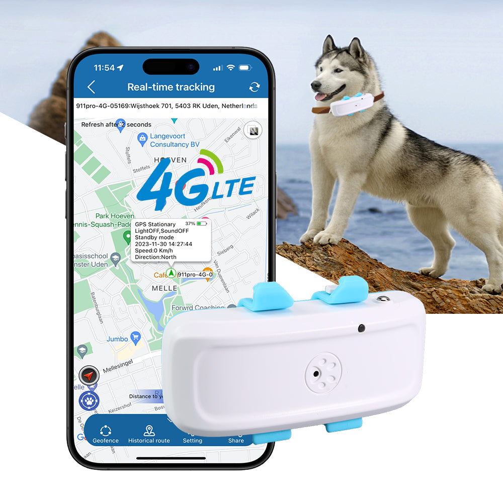 WINNES Dog GPS Tracker IP65 Waterproof-4G LET |TK911pro-700mAh