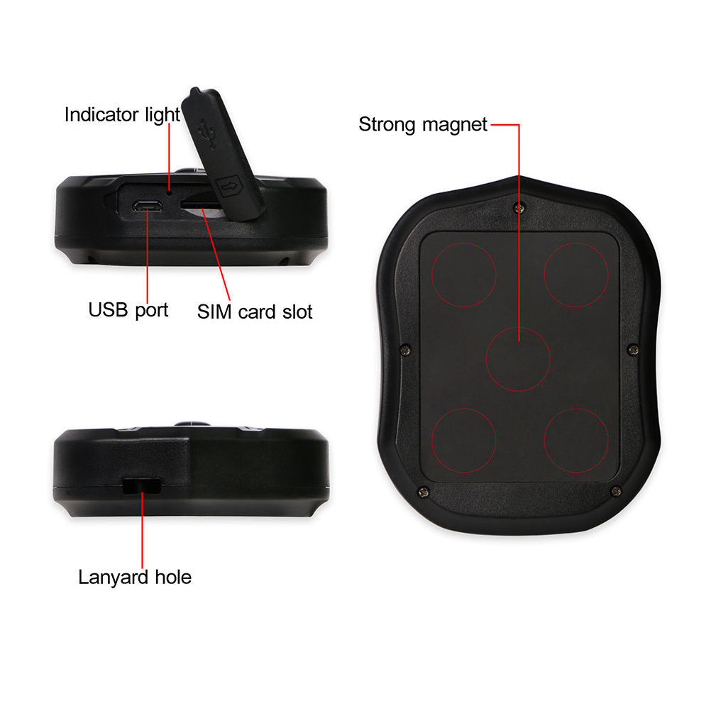 WINNES Magnetic GPS Tracker for Vehicles 4G LTE | TK905B-10000mAh