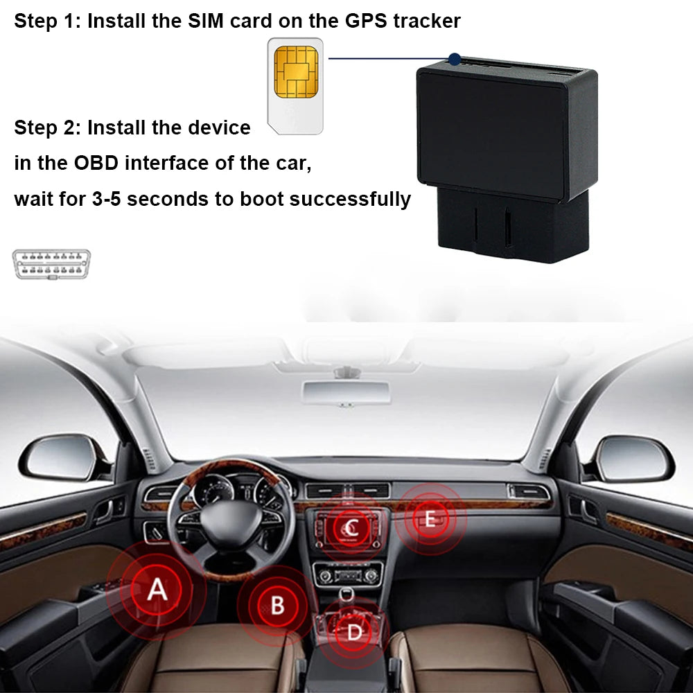 WINNES 4G OBD Car Tracker for Vehicles, Hidden GPS Locator Anti-Theft Online Worldwide Multiple Alarm Modes Real-time Tracking with Free App