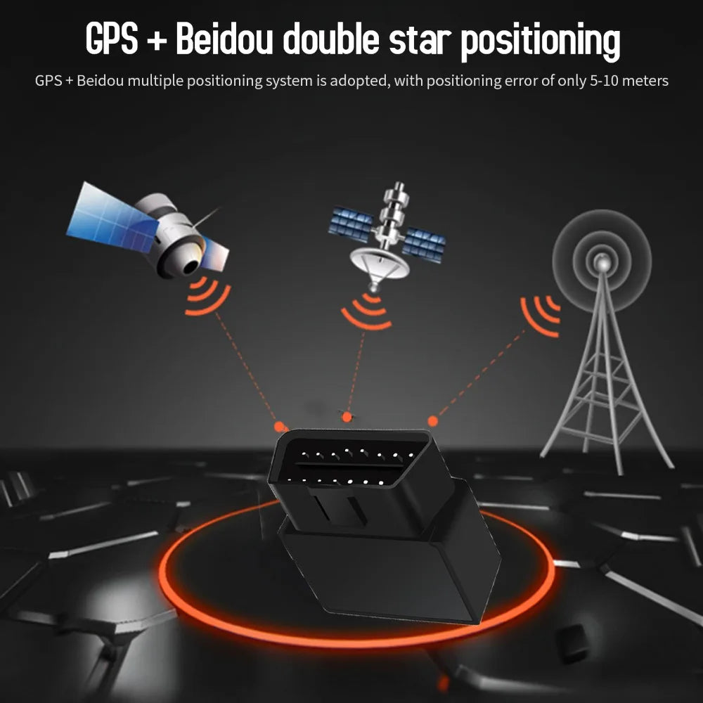 WINNES 4G OBD Car Tracker for Vehicles, Hidden GPS Locator Anti-Theft Online Worldwide Multiple Alarm Modes Real-time Tracking with Free App