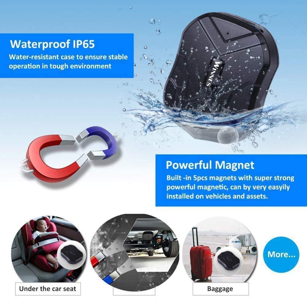WINNES Magnetische GPS-tracker voor voertuigen 4G LTE | TK905-5000mAh