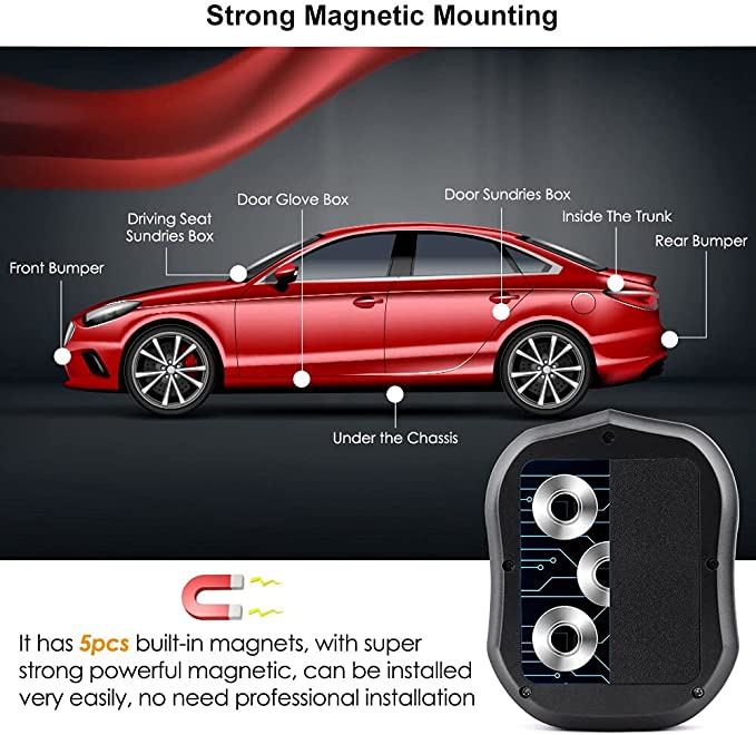 WINNES Magnetic GPS Tracker for Vehicles 2G LTE | TK905B-10000mAh