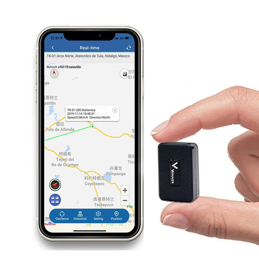 WINNES Mini GPS Tracker for Children|Bike|Pet|Vehicle|Portable|suitcase with Microphone(TK913 2G)